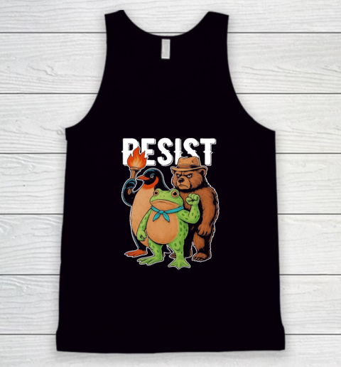 Portland Frog Protester Resist Animals Shirt Tank Top