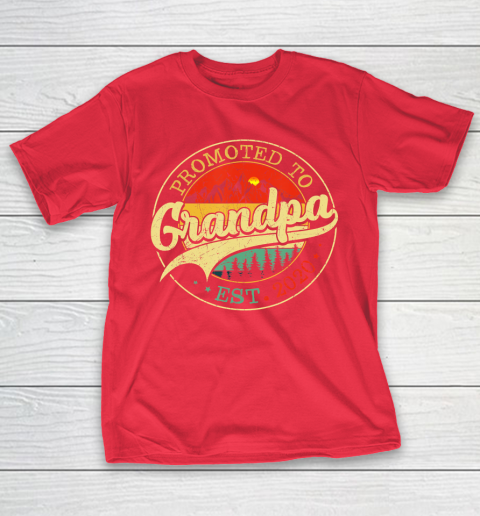 GrandFather gift shirt Mens Vintage Promoted To Grandpa 2020 Pregnancy Announcement Gift T Shirt T-Shirt 9
