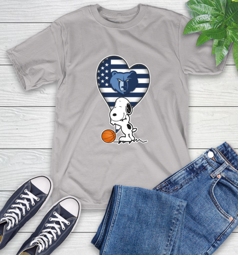 Memphis Grizzlies NBA Basketball The Peanuts Movie Adorable Snoopy T-Shirt 12