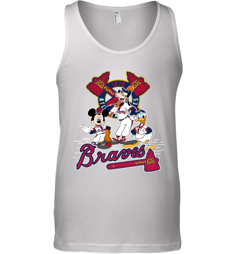 The best selling] Custom Atlanta Braves Mickey Mouse Disney All Over Print  Unisex Baseball Jersey - White