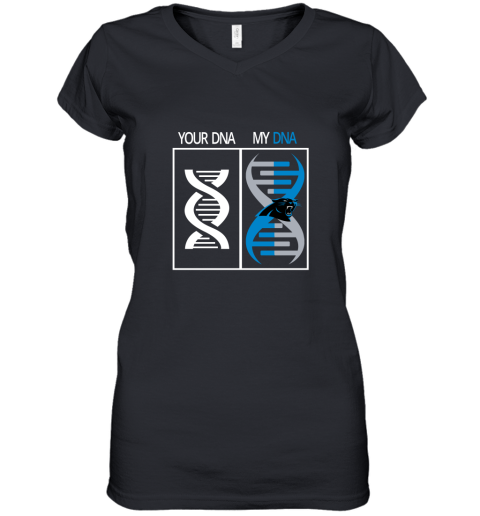 My DNA Is The Carolina Panthers Football NFL Women's V-Neck T-Shirt