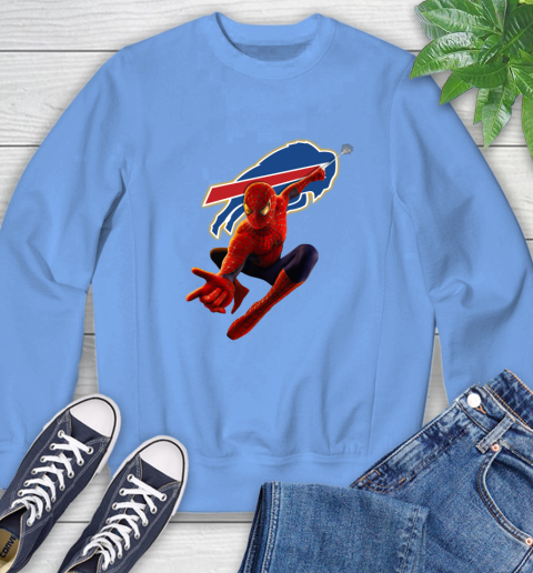 NFL Spider Man Avengers Endgame Football Buffalo Bills Sweatshirt 11