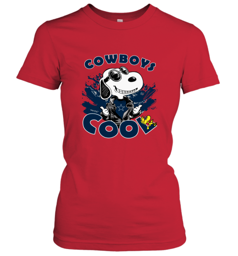 t6pw dallas cowboys snoopy joe cool were awesome shirt ladies t shirt 20 front red