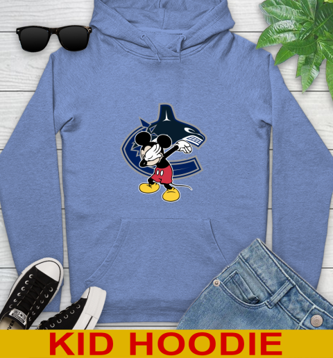 Vancouver Canucks NHL Hockey Dabbing Mickey Disney Sports Youth Hoodie 12