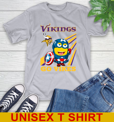 NFL Football Minnesota Vikings Captain America Marvel Avengers Minion Shirt T-Shirt 5