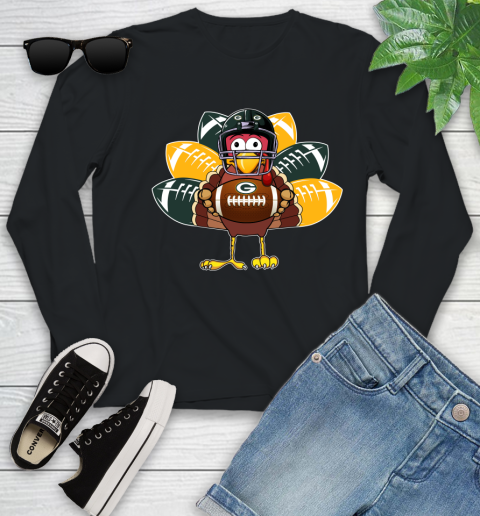 Green Bay Packers Turkey Thanksgiving Day Youth Long Sleeve 2