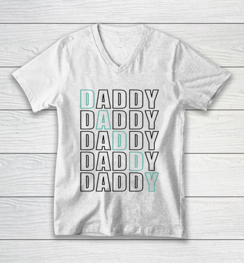Daddy Dad Father Shirt for Men Father s Day Gift V-Neck T-Shirt