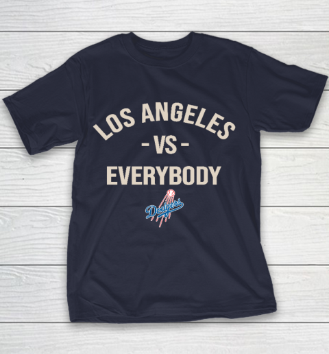 Los Angeles Dodgers Vs Everybody Youth T-Shirt 2