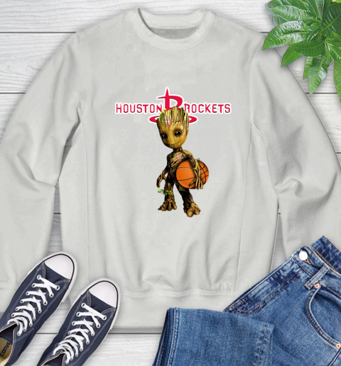 Houston Rockets NBA Basketball Groot Marvel Guardians Of The Galaxy Sweatshirt 5