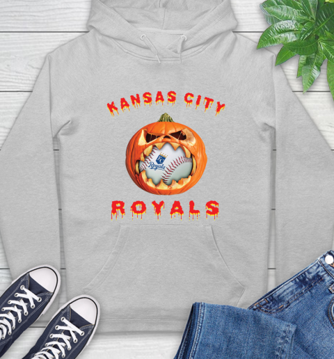 MLB Kansas City Royals Halloween Pumpkin Baseball Sports Hoodie 6