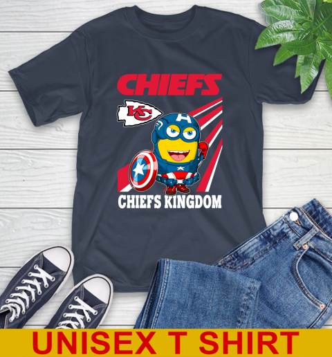 NFL Football Kansas City Chiefs Captain America Marvel Avengers Minion Shirt T-Shirt 3