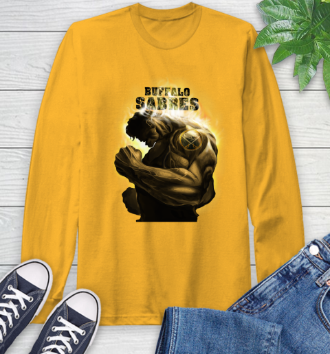 Buffalo Sabres NHL Hockey Hulk Marvel Avengers Sports Long Sleeve T-Shirt 2
