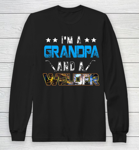 Welder American Usa Patriotic Welder Grandpa Long Sleeve T-Shirt