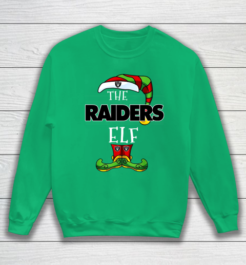 Oakland Raiders Christmas ELF Funny NFL Sweatshirt 5