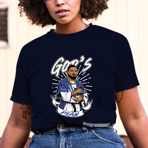 Air Jordan 1 Game Royal Matching Sneaker Shirt Drake God's Plan Royal Black And White Sneaker Shirt