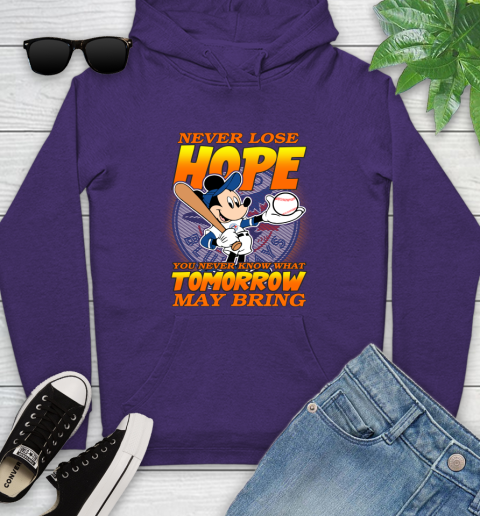 Toronto Blue Jays MLB Baseball Mickey Disney Never Lose Hope Youth Hoodie 5