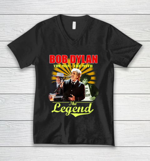 Bob Dylan The Man The Myth The Legend V-Neck T-Shirt