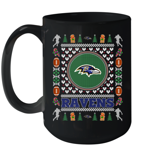 Baltimore Ravens Merry Christmas NFL Football Loyal Fan Ceramic Mug 15oz
