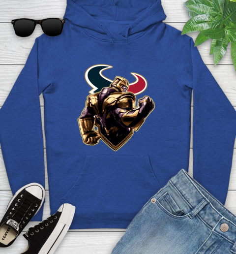 NFL Thanos Avengers Endgame Football Sports Houston Texans Youth Hoodie 9