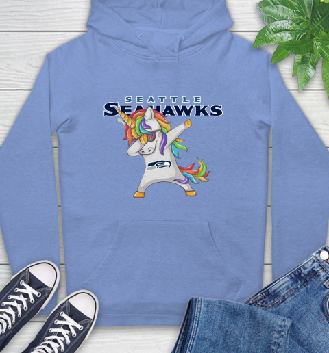 Seattle Seahawks NFL Football Funny Unicorn Dabbing Sports Hoodie 11
