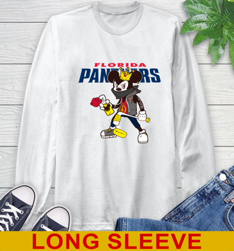 Florida Panthers NHL Hockey Mickey Peace Sign Sports Long Sleeve T-Shirt
