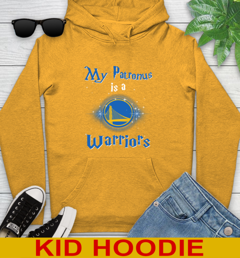 NBA Basketball Harry Potter My Patronus Is A Golden State Warriors Youth Hoodie - Image 3