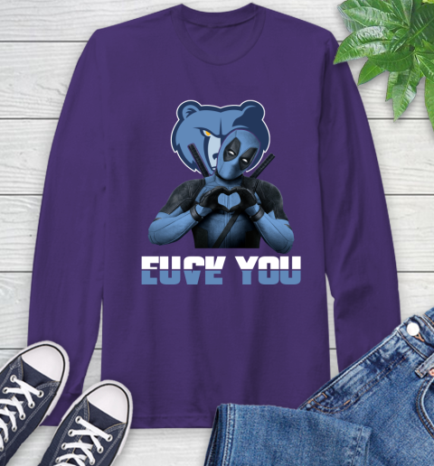 NBA Memphis Grizzlies Deadpool Love You Fuck You Basketball Sports Long Sleeve T-Shirt 5