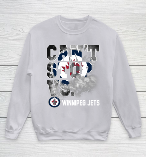 NHL Winnipeg Jets Hockey Can't Stop Vs Youth Sweatshirt 3