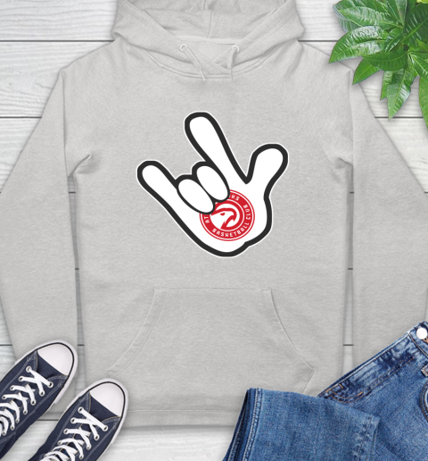 Atlanta Hawks NBA Basketball Mickey Rock Hand Disney Hoodie