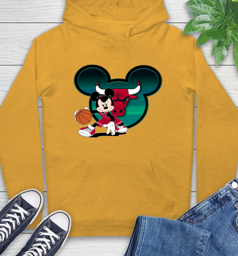 NBA Chicago Bulls Mickey Mouse Disney Basketball Hoodie 3