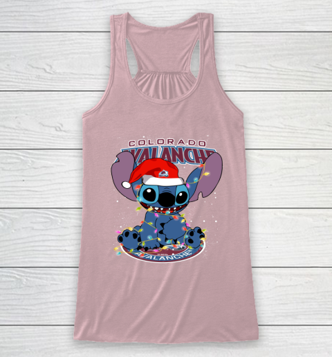 Colorado Avalanche NHL Hockey noel stitch Christmas Racerback Tank 5