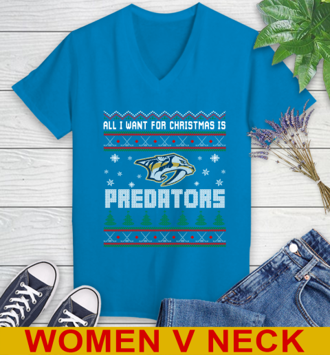 Nashville Predators NHL Hockey All I Want For Christmas Is My Team Sports 79