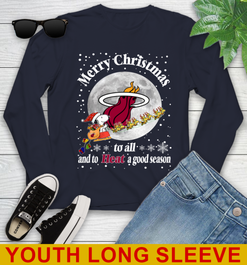 Miami Heat Merry Christmas To All And To Heat A Good Season NBA Basketball Sports Youth Long Sleeve 2