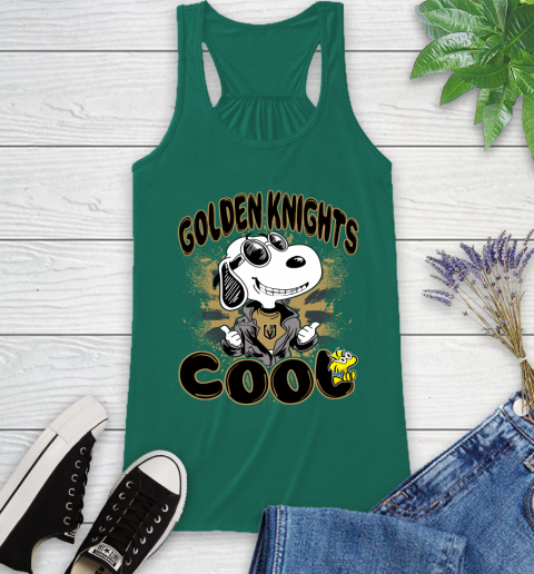 NHL Hockey Vegas Golden Knights Cool Snoopy Shirt Racerback Tank - Image 5