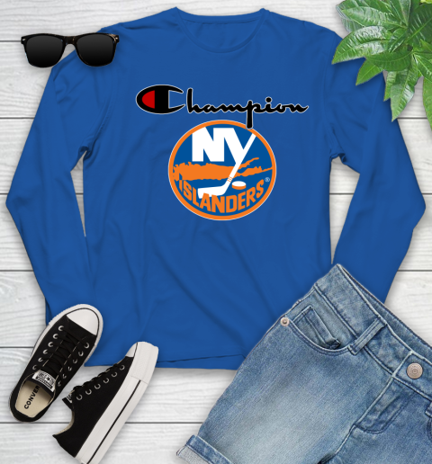 NHL Hockey New York Islanders Champion Shirt Youth Long Sleeve 7