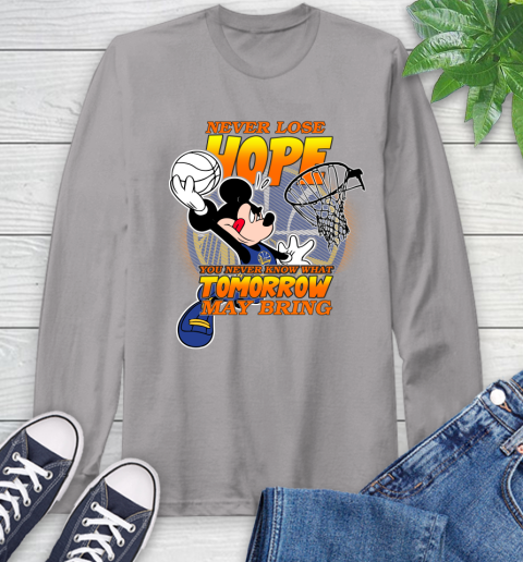 Golden State Warriors NBA Basketball Mickey Disney Never Lose Hope Long Sleeve T-Shirt 6
