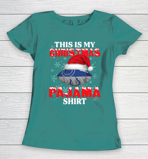 Indianapolis Colts This Is My Christmas Pajama Shirt NFL Women's T-Shirt 10