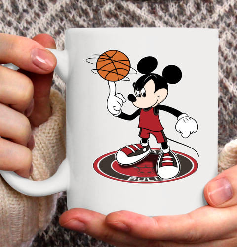 NBA Basketball Chicago Bulls Cheerful Mickey Disney Shirt Ceramic Mug 11oz 2