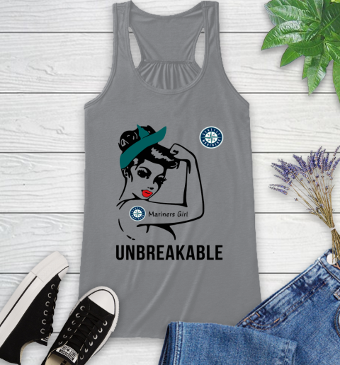 MLB Seattle Mariners Girl Unbreakable Baseball Sports Racerback Tank 3