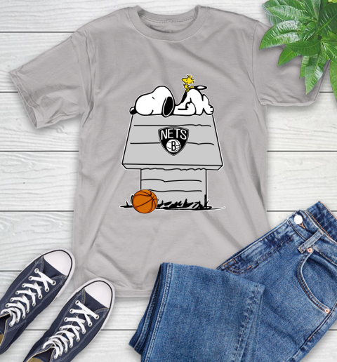 Brooklyn Nets NBA Basketball Snoopy Woodstock The Peanuts Movie T-Shirt 12