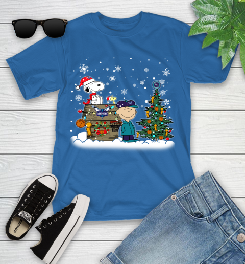 Charlotte Hornets NBA Basketball Christmas The Peanuts Movie Snoopy Championship Youth T-Shirt 12