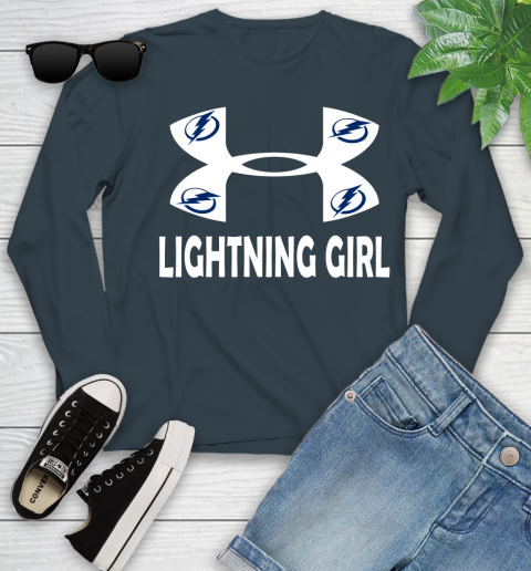 NHL Tampa Bay Lightning Girl Under Armour Hockey Sports Youth Long Sleeve 9