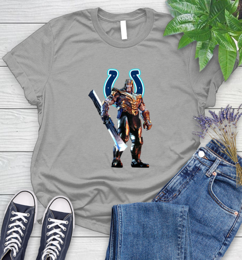 NFL Thanos Gauntlet Avengers Endgame Football Indianapolis Colts Women's T-Shirt 10
