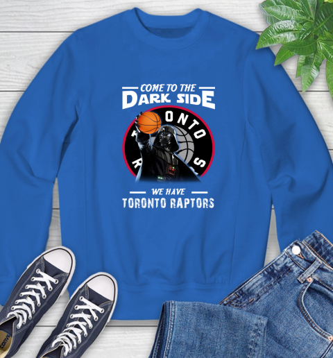 NBA Come To The Dark Side We Have Toronto Raptors Star Wars Darth Vader Basketball Sweatshirt 9