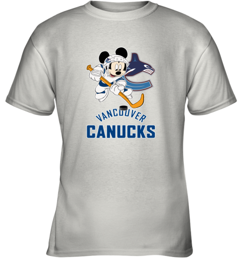 NHL Hockey Mickey Mouse Team Vancouver Canucks Youth T-Shirt