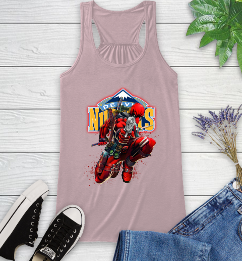 NBA Deadpool Marvel Comics Sports Basketball Denver Nuggets Racerback Tank 11