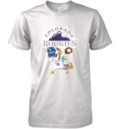 Hip Hop Dabbing Unicorn Flippin Love Colorado Rockies Premium Men's T-Shirt