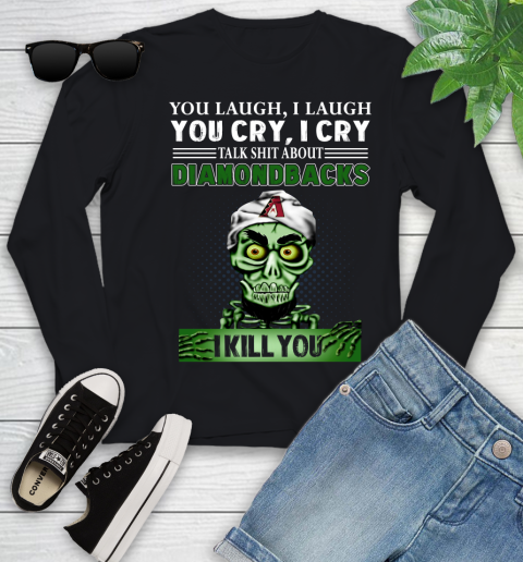 MLB Talk Shit About Arizona Diamondbacks I Kill You Achmed The Dead Terrorist Jeffrey Dunham Baseball Youth Long Sleeve