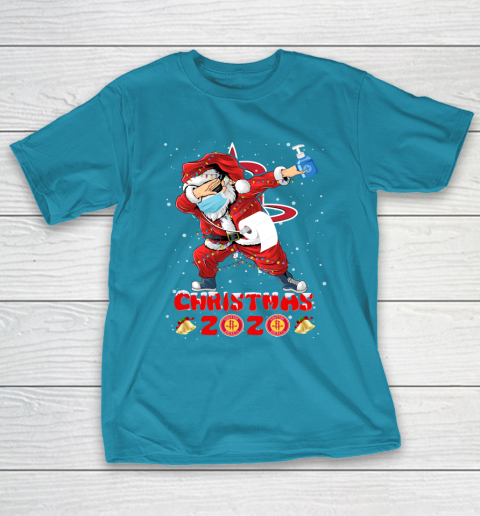 Houston Rockets Funny Santa Claus Dabbing Christmas 2020 NBA T-Shirt 7