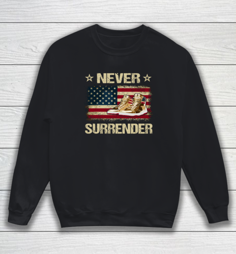 Never Surrender Gold Sneakers Pro Trump 2024 Sweatshirt